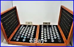 100 Colorized State Quarters In Wooden Box 2 Complete Sets 50 P and 50 D UNC