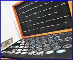 100 Colorized State Quarters In Wooden Box 2 Complete Sets 50 P and 50 D UNC