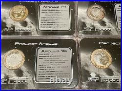 (10) Project Apollo medals with BOX, complete set! 40th Anniversary moon landing