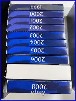 10 Proof Sets Boxes & COAs 1999-2008 COMPLETE 109 COINS total US Mint