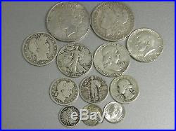 13 Coin Complete 20th Century Us 90% Silver Type Set+morgan+peace Dollars #50