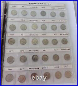 147 Roosevelt Dimes complete album 1946-1990 P S D silver BU proofs only set lot