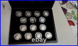 14 Piece Complete Set of Carson City Morgan Silver Dollar Tribute Proof set