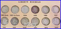 1883 1912 S Complete 33 Coin Us Liberty V Nickels Circulated Set