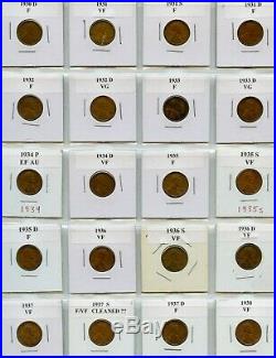 1909 to 1944 wheat penny complete set (approx 103 coins) very nice set