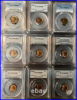 1909 to date Lincoln penny complete set. All key dates in slabs. Very rare set