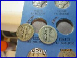 1916 1945 Nearly Complete Mercury Dime Set 76 Silver Coins Missing 1916d