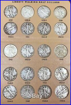 1916-1947 Complete Us Walking Liberty Half Dollar 65 Circ Coins Dansco Album Set