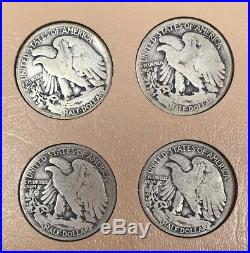 1916-1947 Complete Us Walking Liberty Half Dollar 65 Circ Coins Dansco Album Set