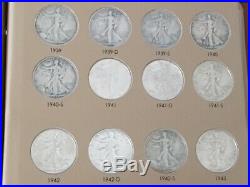 1916-1947 Complete Walking Liberty Half Dollar 65 Coin Set Dansco Album Wow