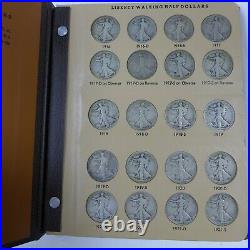 1916-1947 PDS Walking Liberty Half Dollar Complete Set 65 Coins in Dansco Album
