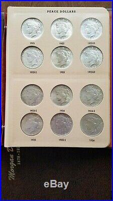 1921-1935 Complete Peace Dollar Set Borderline Uncirculated Condition