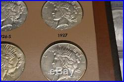 1921-1935 peace dollar set complete avaerage over set unc