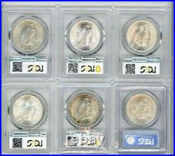 1921-35 Peace Dollar Complete Set PCGS All Dates/Mint marks 24 Coins