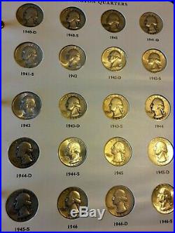 1932-1967 Washington Quarter Set Complete Littleton Album #1 86 Coins High Qual