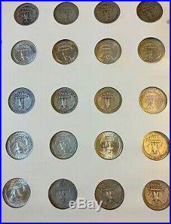 1932-1967 Washington Quarter Set Complete Littleton Album #1 86 Coins High Qual