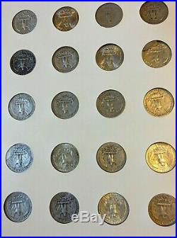 1932-1967 Washington Quarter Set Complete Littleton Album #1 86 Coins High Qual