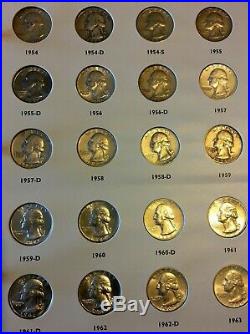 1932-1967 Washington Quarter Set Complete Littleton Album #1 86 Coins High Qual