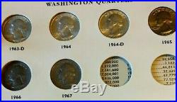 1932-1967 Washington Quarter Set Complete Littleton Album #1 86 Coins High Qual