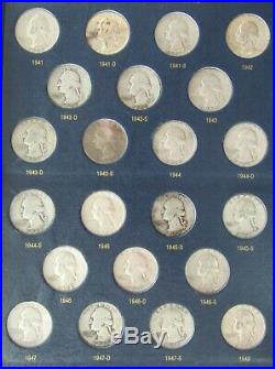 1932 1990 P/D/S Complete Set Of Washington Quarter In Classic Whitman Album