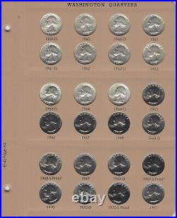 1932-1998 Complete Washington Quarter Cir Silver Set wProofs162 Pcs wDansco 8140