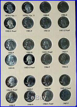 1932-1998 Washington Quarter 186 Coin Set P, D, S, S Complete High Quality Silver