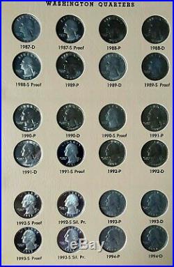 1932-1998 Washington Quarter 186 Coin Set P, D, S, S Complete High Quality Silver