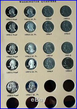 1932-1998 Washington Quarter 186 Coin Set P, D, S, S Complete High Quality Silver