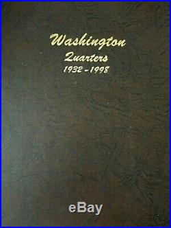 1932p-1998d Washington Quarter Complete 146 Coin Set P, D, S. 7140 Dansco Album