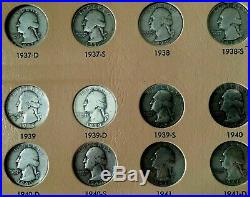 1932p-1998d Washington Quarter Complete 146 Coin Set P, D, S. 7140 Dansco Album