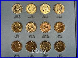 1938 -1961 Complete 65 coin Choice to Gem Uncirculated Jefferson Nickel Set