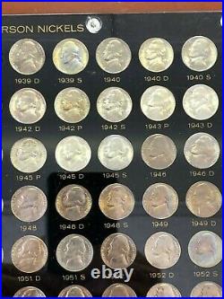 1938-1964 Bu Jefferson Nickel 71 Coin Complete Bu Nickel Set
