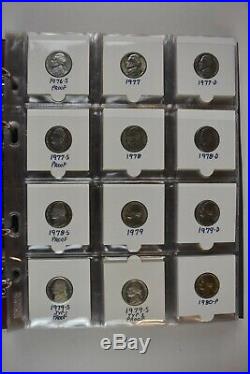 1938-2019 PDS Jefferson Nickels Complete Set. With all Proofs 1950-2019