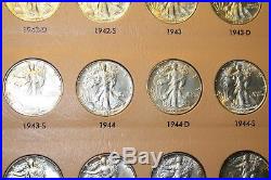 1941-1947 Complete Liberty Walking Half Dollar Short Set in Dansco CH/Gem BU