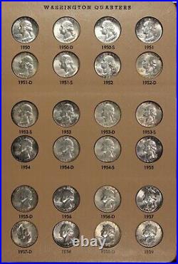 1941-1964 Complete Silver Washington Quarter Set Choice/Gem BU, +Clad 1965-88