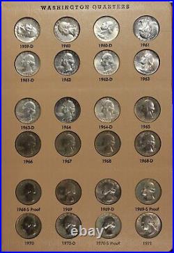 1941-1964 Complete Silver Washington Quarter Set Choice/Gem BU, +Clad 1965-88