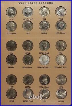 1941-1964 Complete Silver Washington Quarter Set Choice/Gem BU, +Clad 1965-88