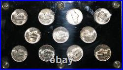 1942-1945 Choice to Gem Brilliant Complete P-D-S Silver War Nickel Set