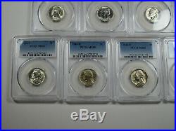 1942-1945 Complete PCGS MS66 11 Coin Set Jefferson Silver War Nickels PDS Lot BU