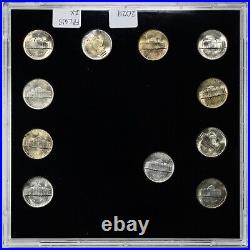 1942-1945-PDS Complete 11-Coin Silver War Nickels Set in Capital Holder #2024