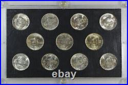 1942-1945-P-D-S Jefferson Nickels (11 coins) War Nickel Complete Set GEM BU #4