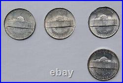 1942-1945 Silver Jefferson War Nickel Set Complete 11 Coin BU Original PDS
