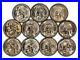 1942-45 5c Silver Jefferson War Nickel Complete 11-Coin Set Frosty BU Y5708