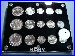 1943 P-d-s Complete U. S. War-time Silver Set Lustrous Brilliant Uncirculated