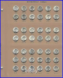 1946-1964-2019 Complete Roosevelt Dime 209 Pc Set Proofs BU with New Dansco 8125