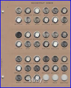 1946-1964-2023s Roosevelt Dime 252 Pc AU-BU Set CompleteDansco 8125