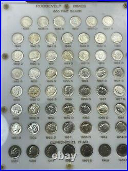 1946-1964 Complete Silver Roosevelt Dime Set Choice to Gem BU in Capital Plastic