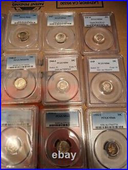 1946-1964 Roosevelt P, D, S Complete Set All PCGS MS-66 48 Coins Complete 666