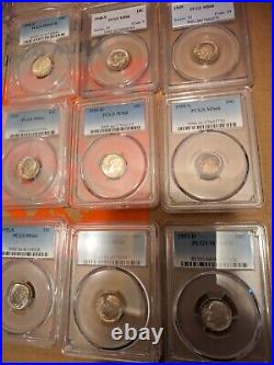 1946-1964 Roosevelt P, D, S Complete Set All PCGS MS-66 48 Coins Complete 666