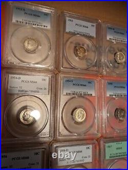 1946-1964 Roosevelt P, D, S Complete Set All PCGS MS-66 48 Coins Complete 666